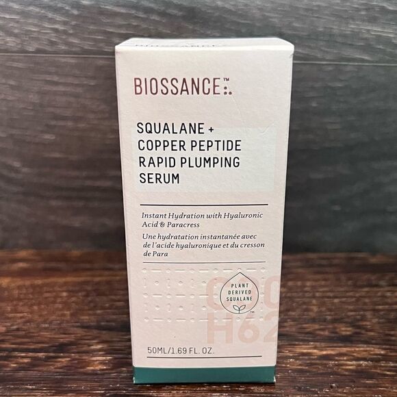 Biossance Squalane + Copper Peptide Rapid Plumping Serum, 50 ml. New in box! - Picture 5 of 10